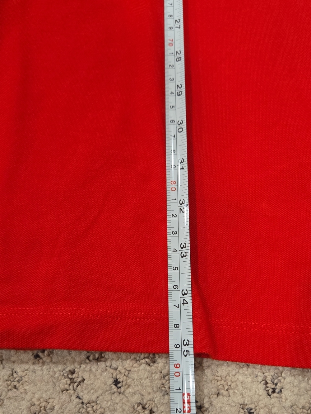 Tommy Hilfiger Bright Red Polo Dress with Contrast Collar - Picture 4 of 5